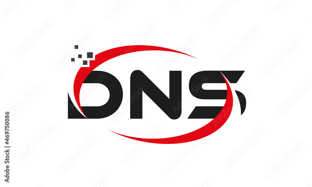 dots or points letter DNS technology logo designs concept vector Template Element dots or points letter DNS technology logo designs concept vector Template Element