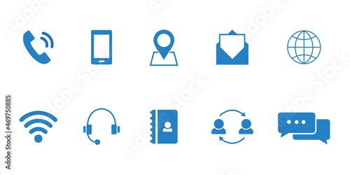Set of contact icons