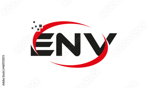 dots or points letter ENV technology logo designs concept vector Template Element