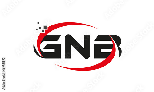 dots or points letter GNB technology logo designs concept vector Template Element photo