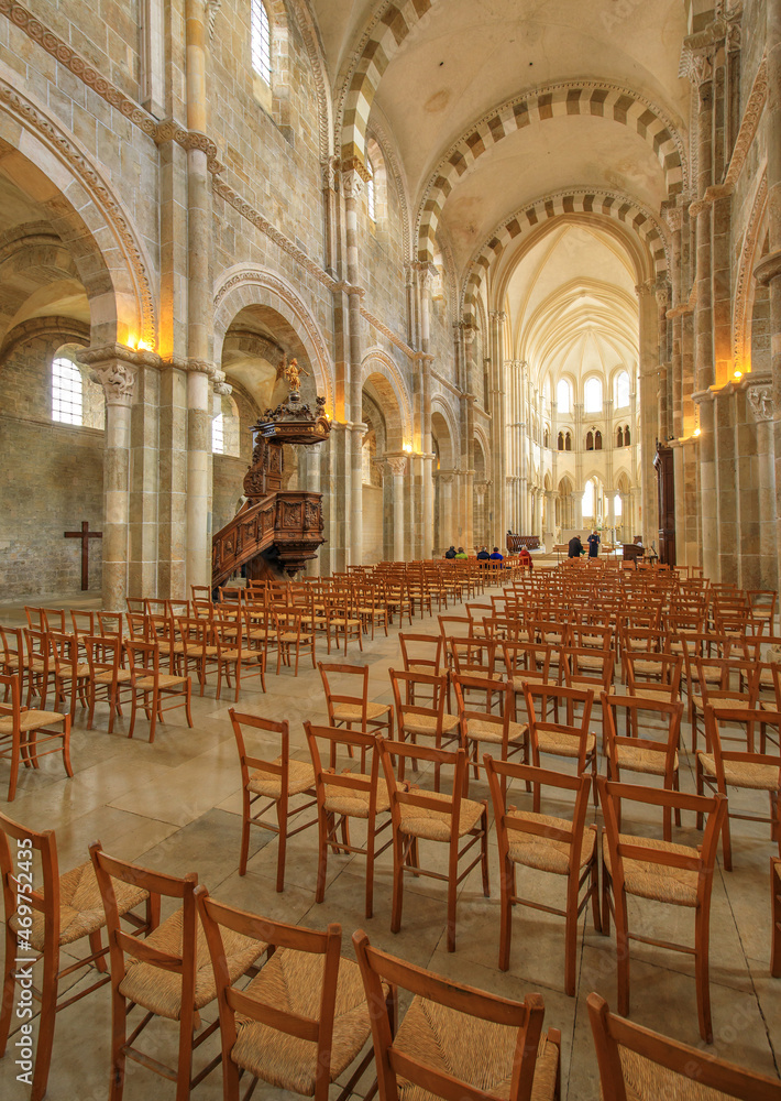 La basilique de Vézelay, Bourgogne, France