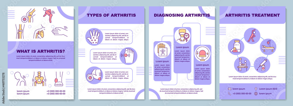 What is arthritis brochure template. Diagnosing and treatment. Flyer ...