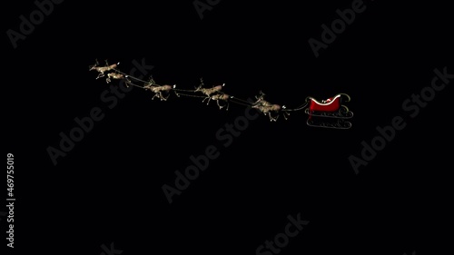 Santa sleigh 4k 