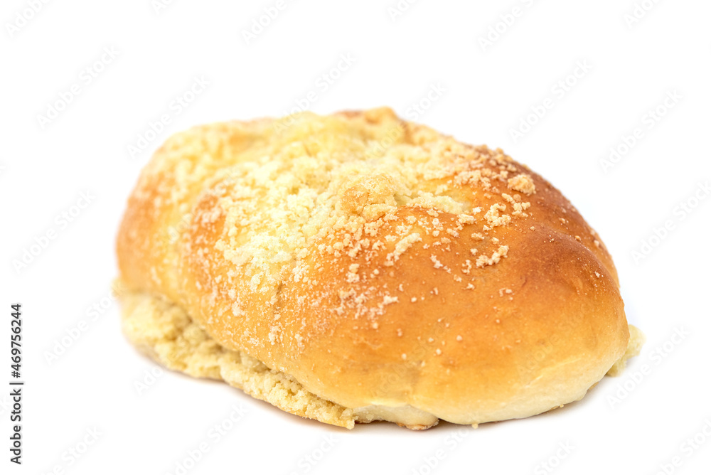 The fresh tasty bun with crumble The fresh tasty bun with crumble