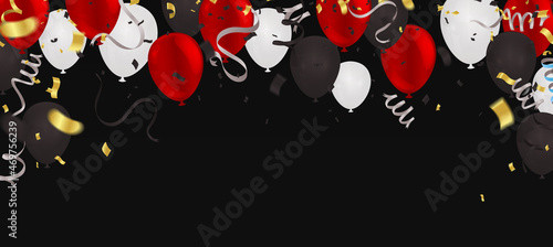 Vector illustration black friday sale background  balloons. Modern design.Universal vector background