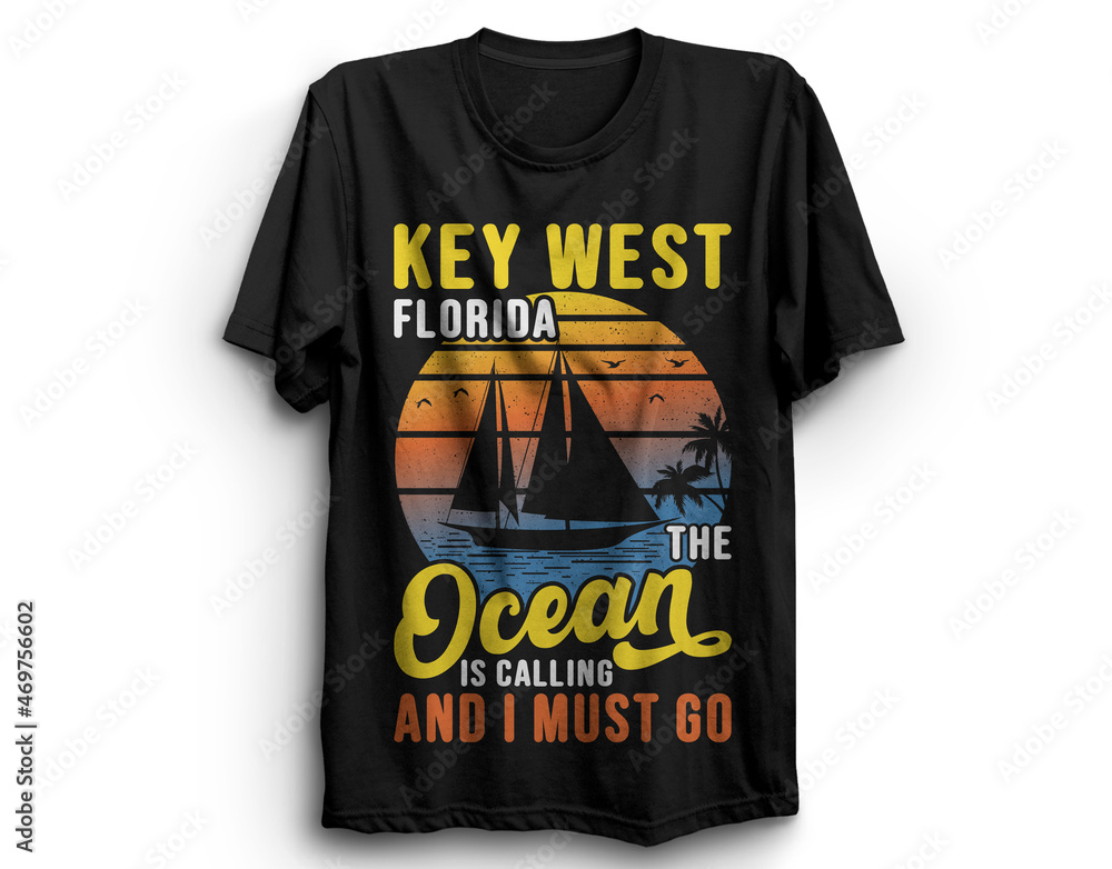 Key West Florida the is Calling and I Must Go T-Shirt, sailing t