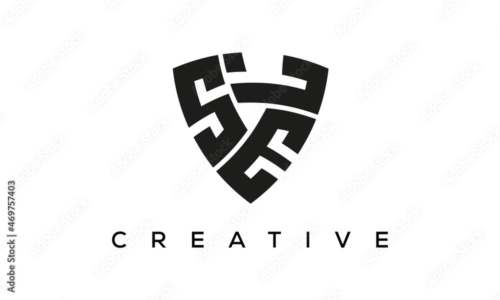 SEL letters logo, security Shield logo vector SEL letters logo, security Shield logo vector
