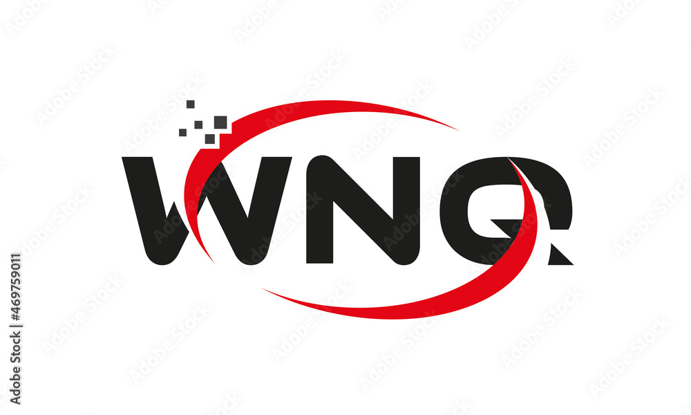 dots or points letter WNQ technology logo designs concept vector Template Element dots or points letter WNQ technology logo designs concept vector Template Element