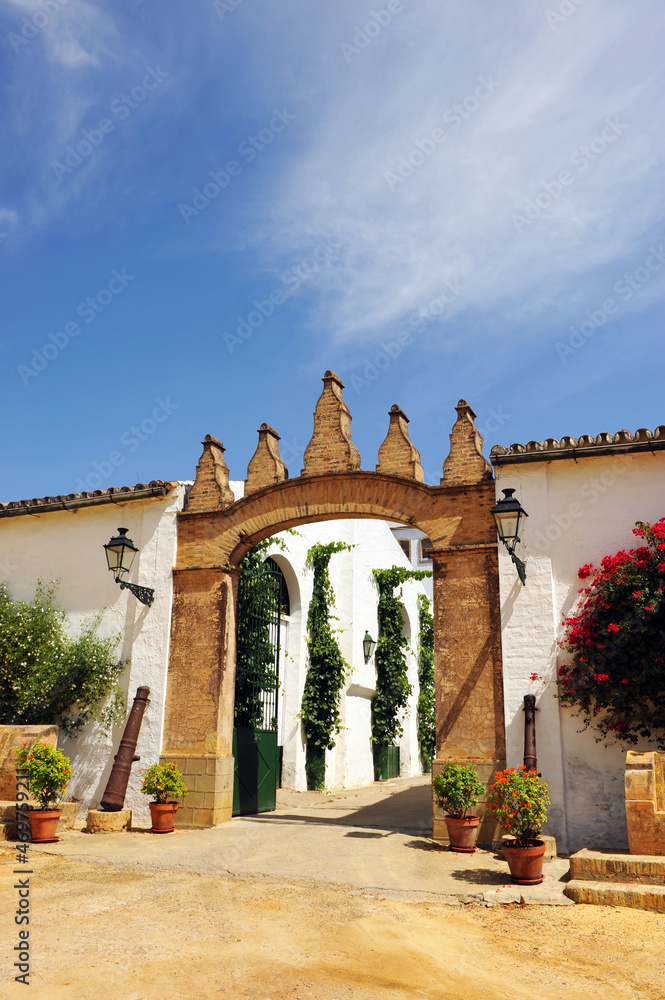 Fototapeta premium Villanueva del Ariscal Bodegas Góngora, provincia de Sevilla, España. Vinos finos de Andalucía. Bodegas de Andalucía. Bodegas de Sevilla. Vinos de España