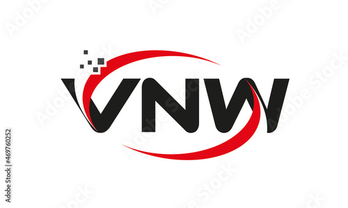 dots or points letter VNW technology logo designs concept vector Template Element photo