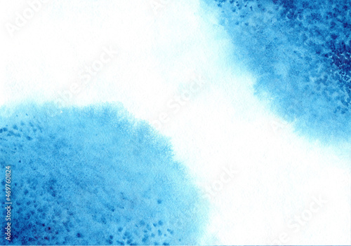 Watercolor abstract blue background.