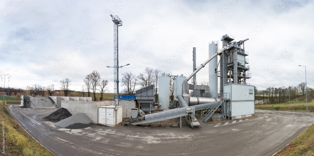 Asphalt production factory near town Prague in Czechia.
Equipment for production of asphalt, cement and concrete. Concrete plant Asphalt production factory near town Prague in Czechia.
Equipment for production of asphalt, cement and concrete. Concrete plant