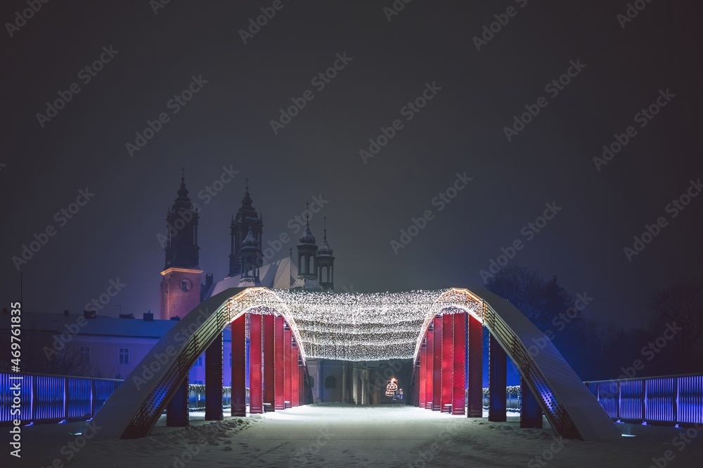 Christmas decoration at Ostrow Tumski in Poznan, Poland