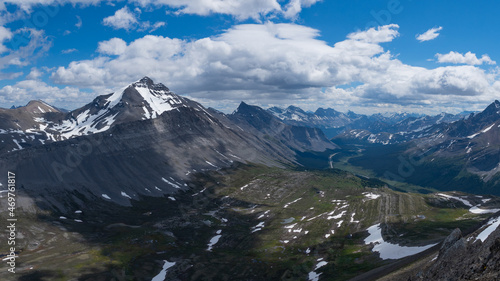 Alpine Views of Columbia Icefields  Jasper  Alberta  Canada 