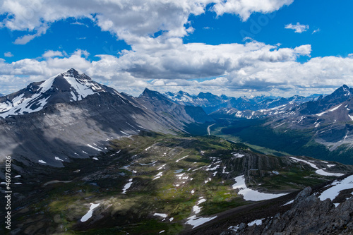 Alpine Views of Columbia Icefields, Jasper, Alberta, Canada 