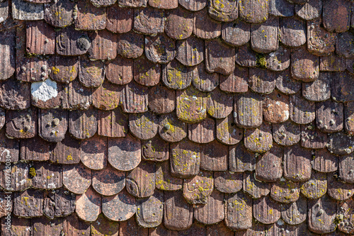 Roof of one of the towers of the castle photo