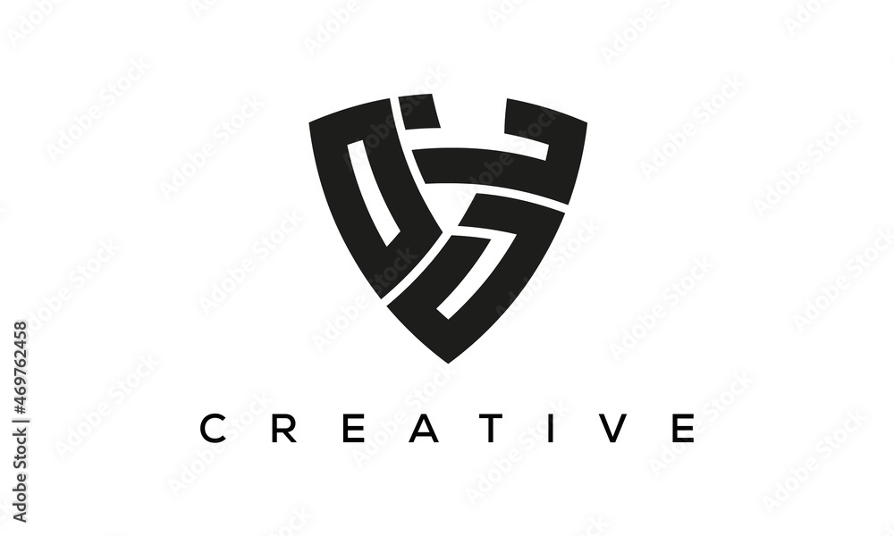 ODL letters logo, security Shield logo vector ODL letters logo, security Shield logo vector