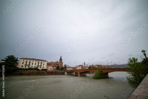 The Álgida River at the city of Verona in Italy