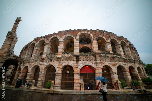 The view of the Verona architecture in Italy