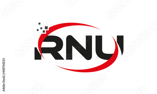 dots or points letter RNU technology logo designs concept vector Template Element photo