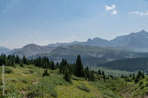 Smoky Mountain Views of Jasper National Park Due to Forrest Fires