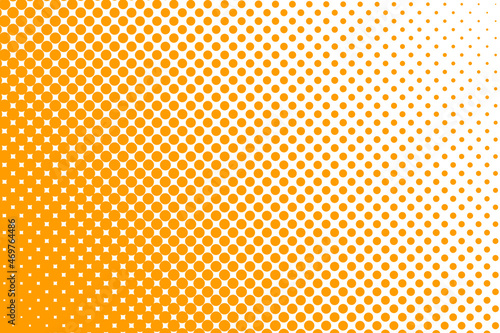 Trame dégradée pointillé orange fond blanc