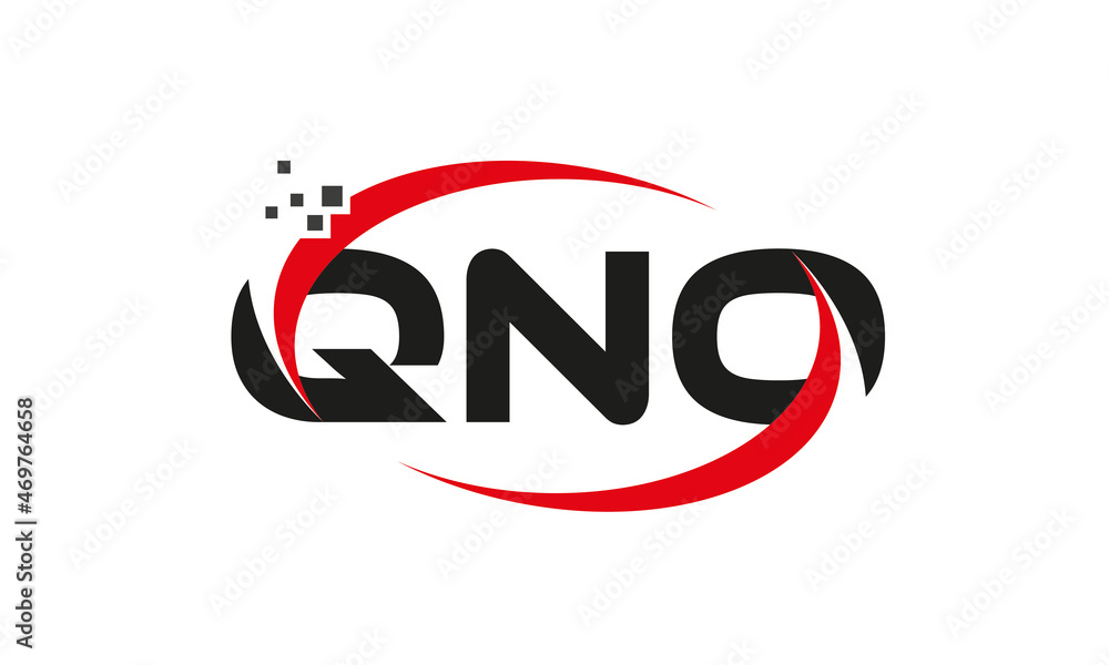 dots or points letter QNO technology logo designs concept vector Template Element