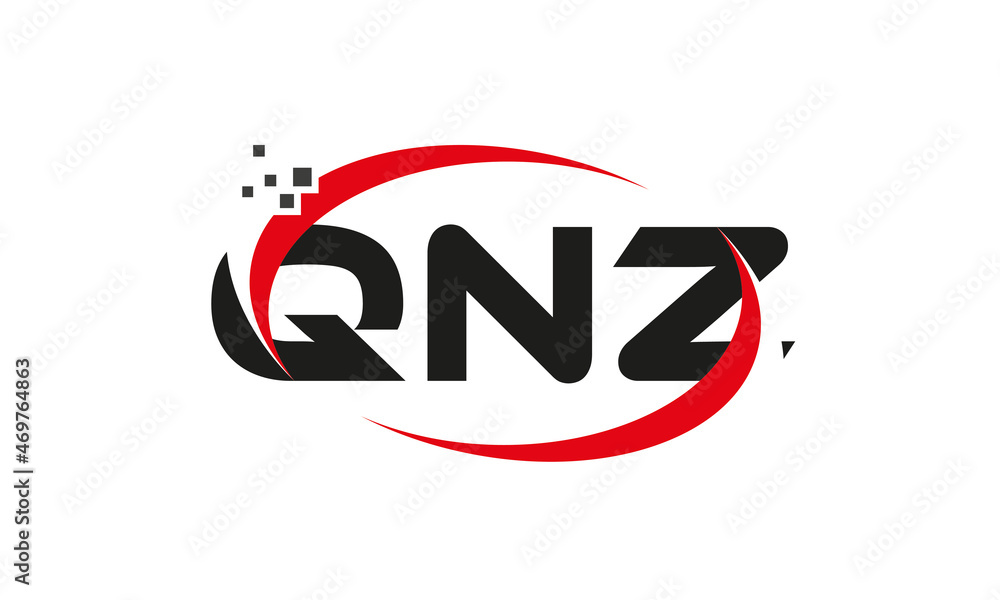 dots or points letter QNZ technology logo designs concept vector Template Element dots or points letter QNZ technology logo designs concept vector Template Element