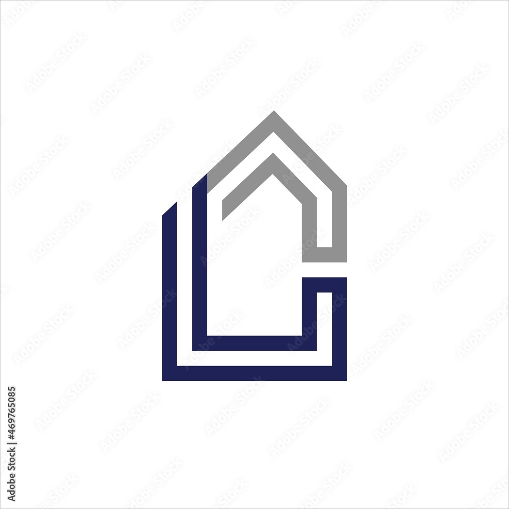 L,C LOGO VECTOR TEMPLATE HOME