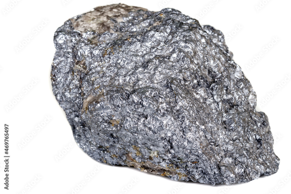 Macro silica mineral stone in rock on white background Macro silica mineral stone in rock on white background