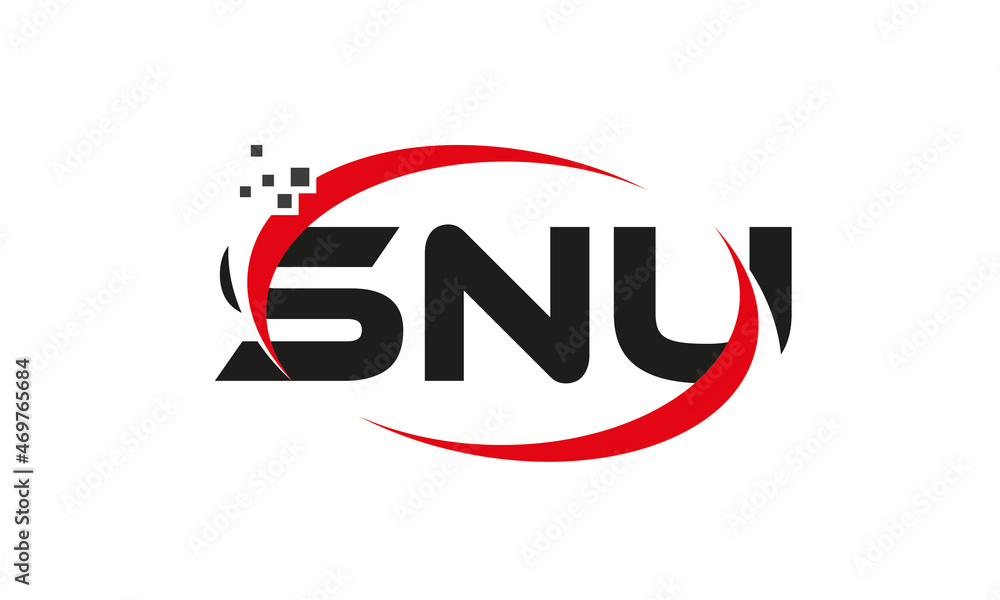 dots or points letter SNU technology logo designs concept vector Template Element dots or points letter SNU technology logo designs concept vector Template Element