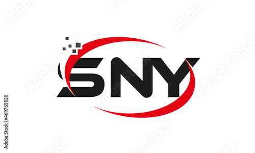 dots or points letter SNY technology logo designs concept vector Template Element photo