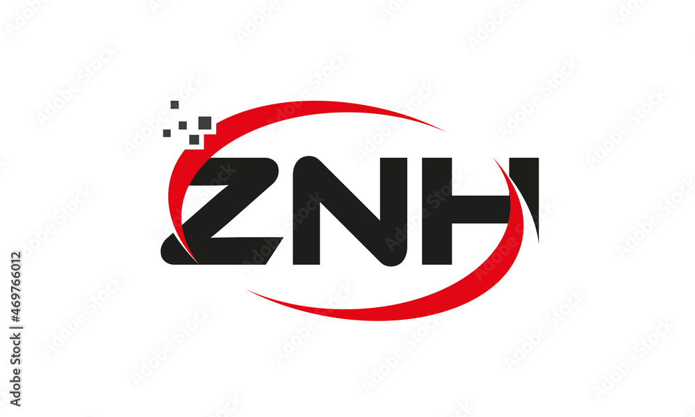 dots or points letter ZNH technology logo designs concept vector Template Element dots or points letter ZNH technology logo designs concept vector Template Element