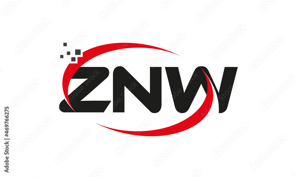 dots or points letter ZNW technology logo designs concept vector Template Element dots or points letter ZNW technology logo designs concept vector Template Element