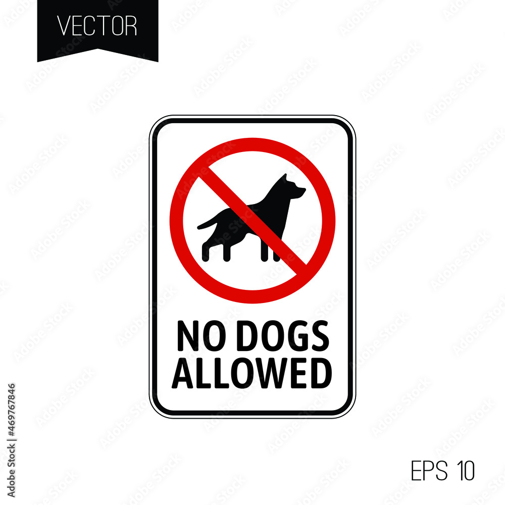 White sign or plate. No dogs allowed on this area. White sign or plate. No dogs allowed on this area.