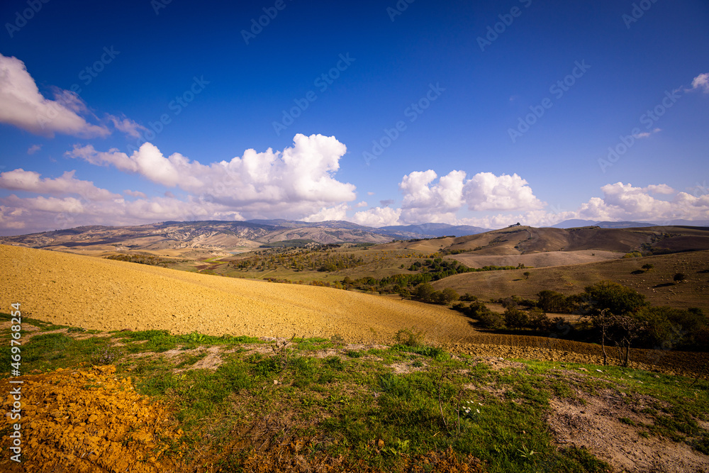 Wonderful rural landscape in Italy on a sunny day - travel photography