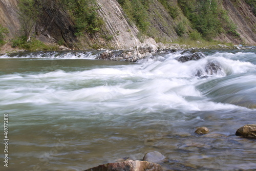 water flowing over rocks