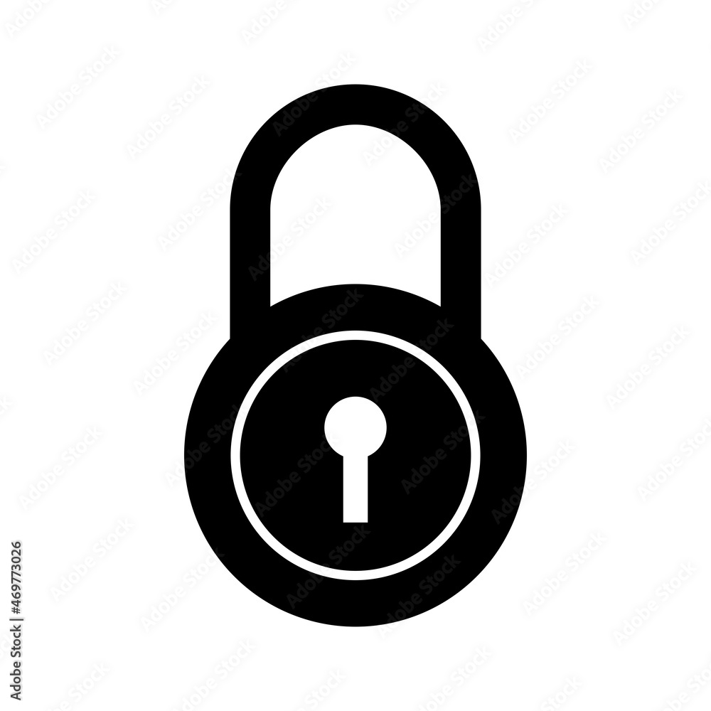 Round Bodied Padlock or Lock Sign Security or Safety Icon. Vector Image. Round Bodied Padlock or Lock Sign Security or Safety Icon. Vector Image.