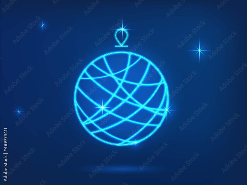 bright neon Christmas tree toy. design element for congratulations on the new year and Christmas bright neon Christmas tree toy. design element for congratulations on the new year and Christmas