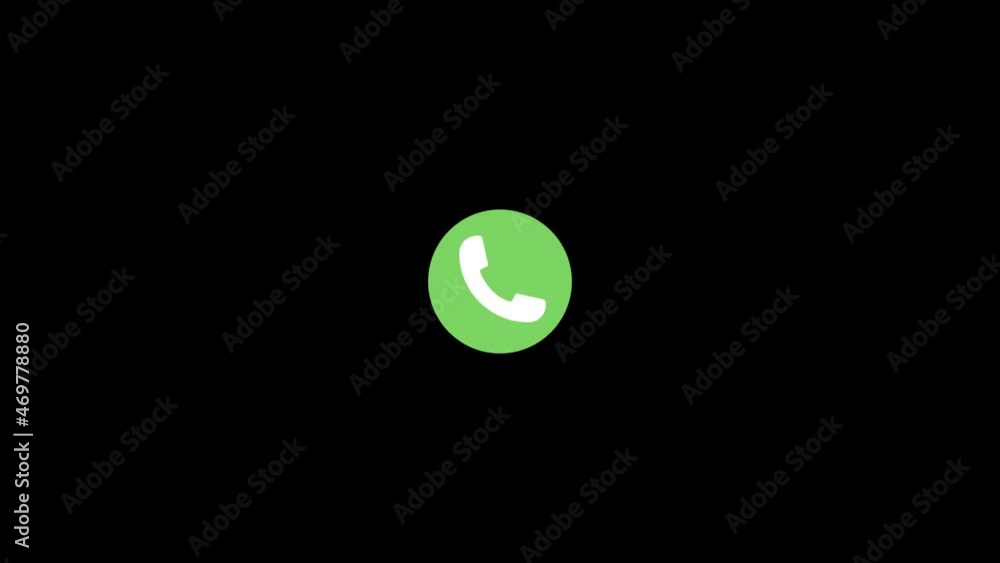 Motion graphic video. Animation of a green phone sign call icon. Cell and telephone symbol Motion graphic video. Animation of a green phone sign call icon. Cell and telephone symbol