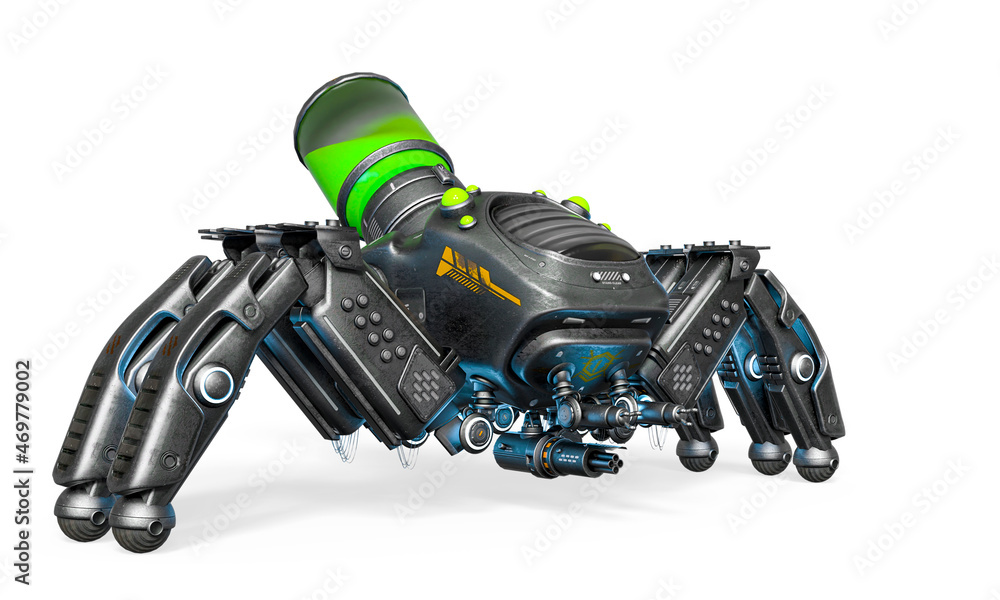 spider bot cool side view spider bot cool side view