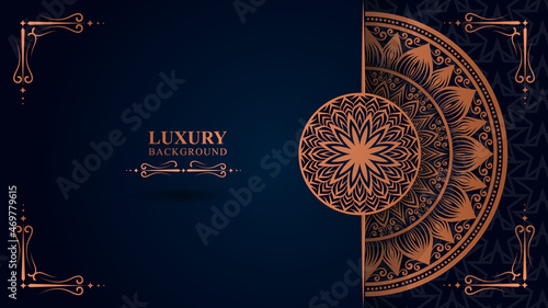 Luxury mandala background with golden arabesque pattern arabic islamic east style.decorative mandala for print, poster, book cover, etc.