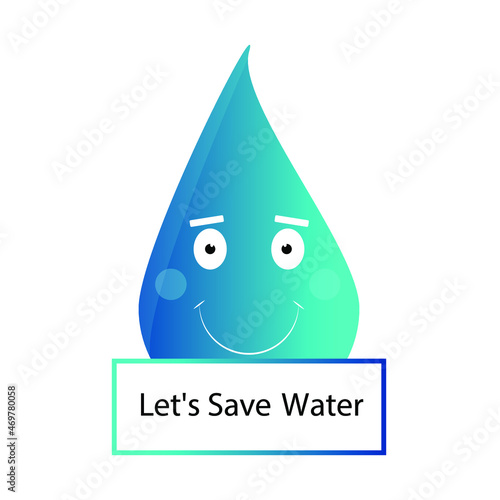 World water day event lets save water illustration