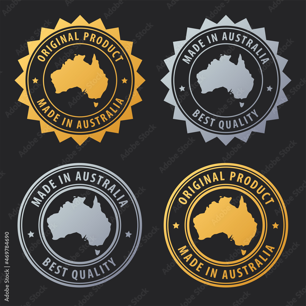 Made in Australia - gold and silver stamp set. Best quality. Original product.