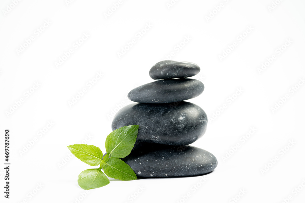 Severeal spa stones on white background Severeal spa stones on white background