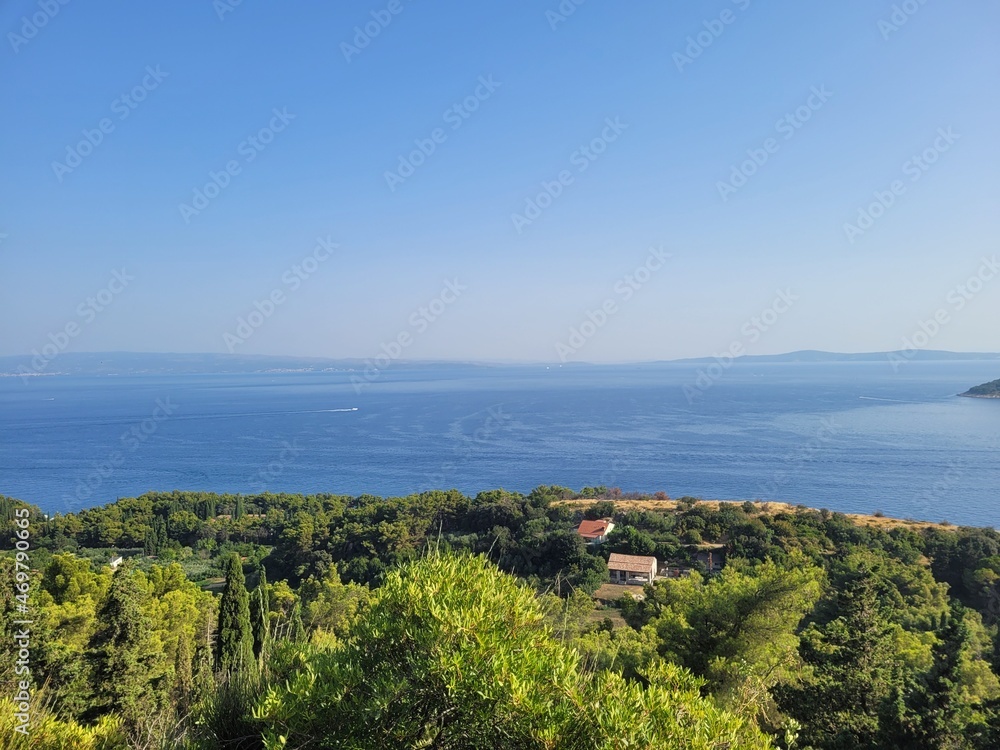 Vue panoramique sur la mer Adriatique - Croatie