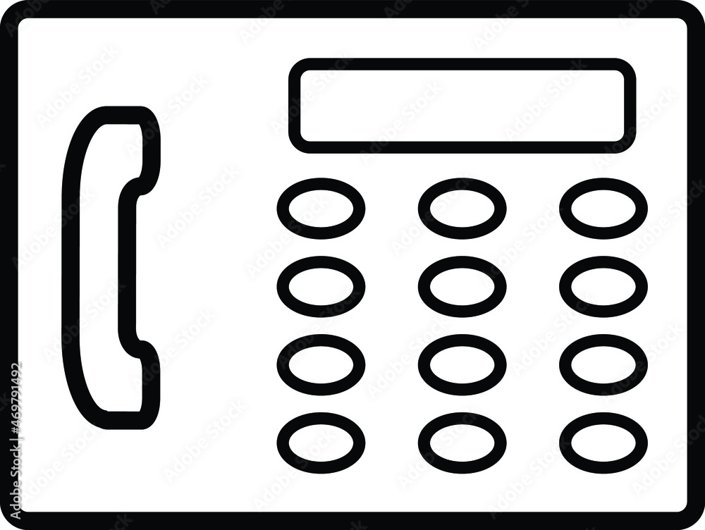 Telephone Thin Line Icon. Vector telephone Icon. telephone Icon On white background. Phone Icon Illustration. Telephone Thin Line Icon. Vector telephone Icon. telephone Icon On white background. Phone Icon Illustration.