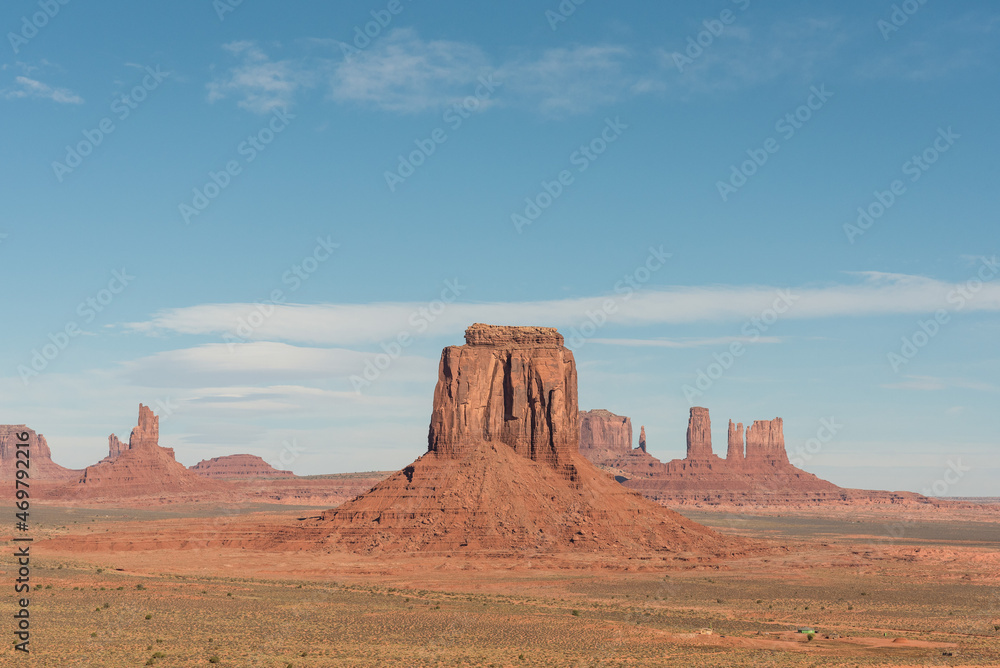 Panoramic landscape of Monument Valley from Artists Point