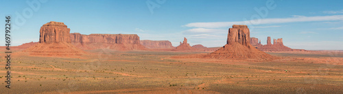 Panoramic landscape of Monument Valley from Artists Point