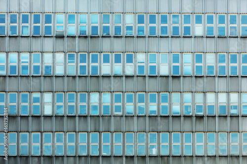 Windows of old building of 90s in Wroclaw, Poland